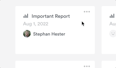 Pin a report template