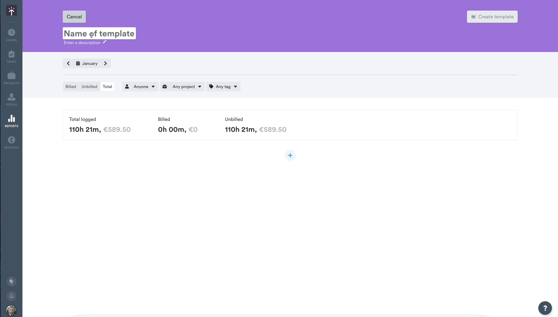 Create and save a report