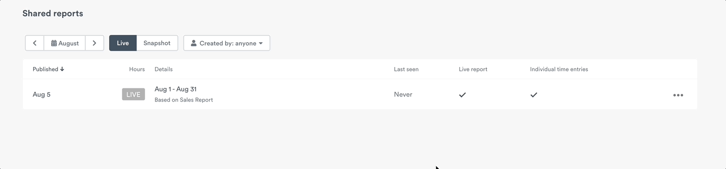 Revoke and delete a shared report