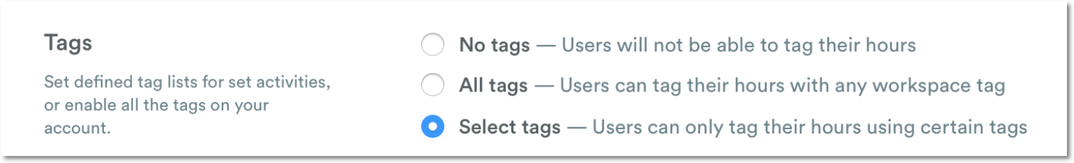 Adding tags to a project