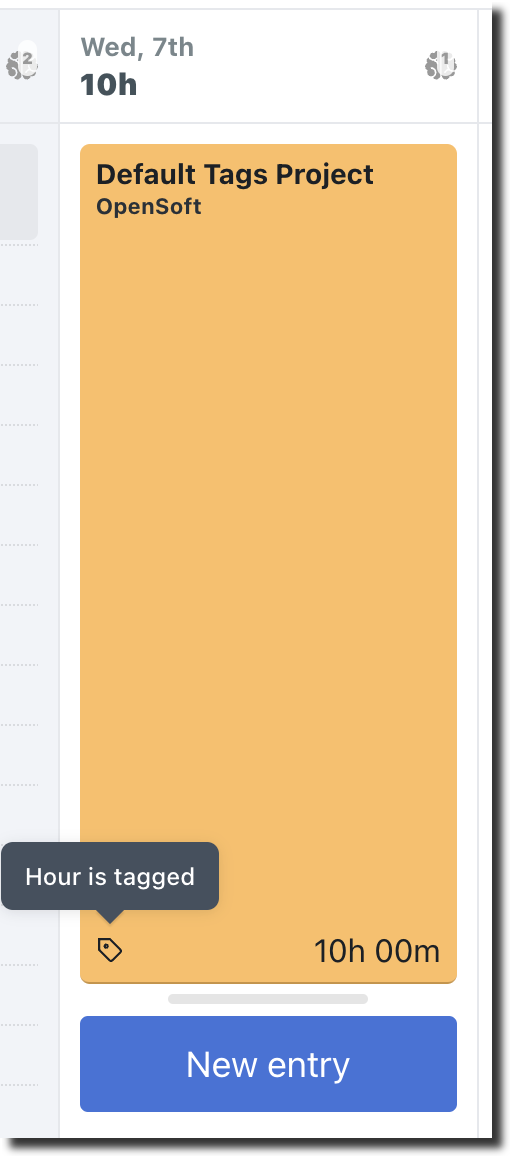 Default tags applied to entry