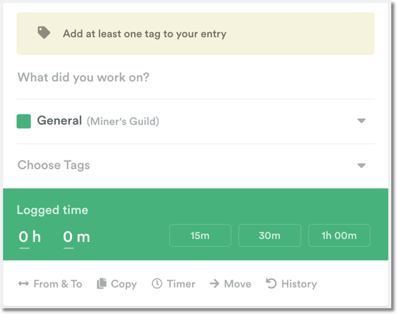 Require any tag on an entry