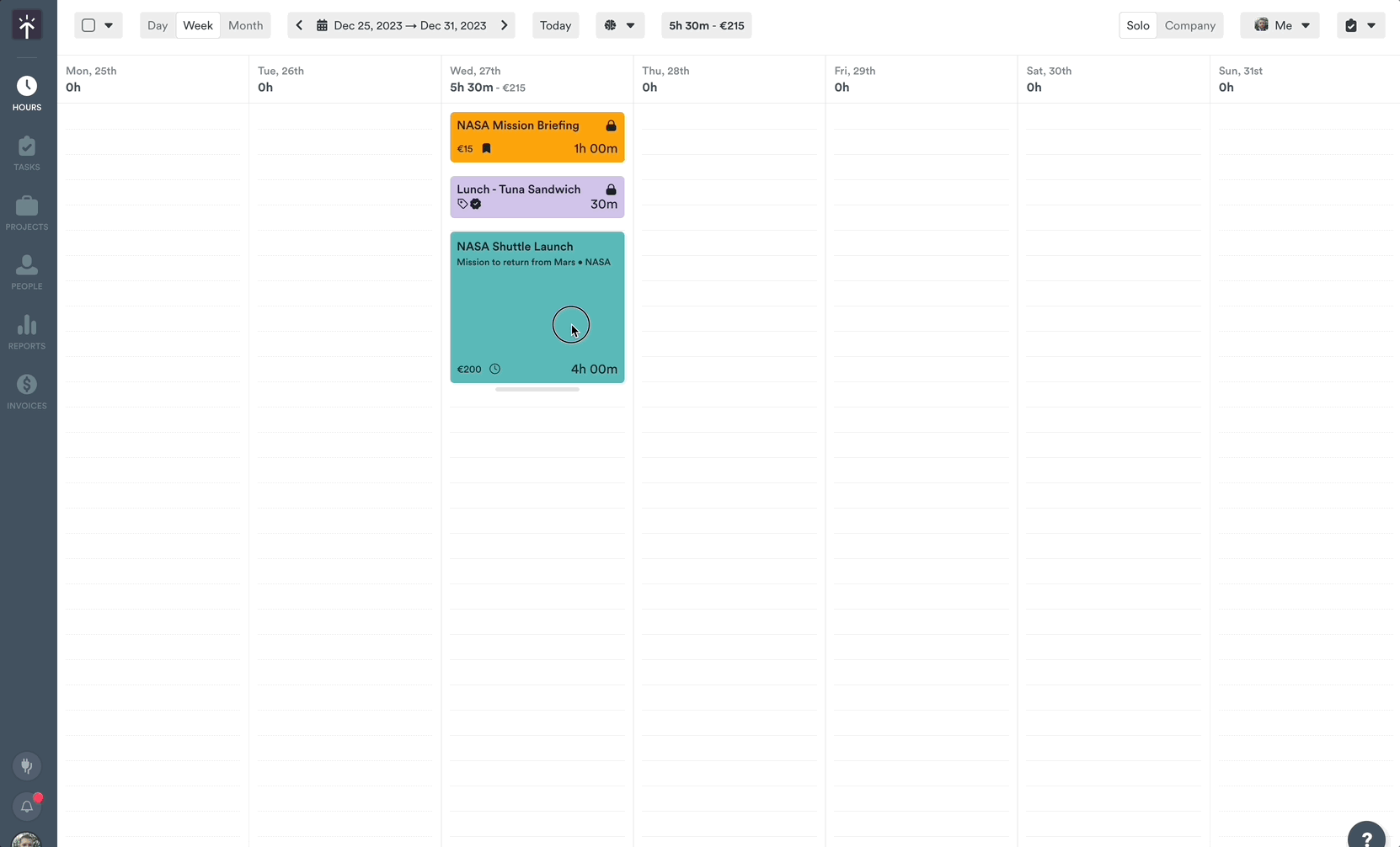 Assigning time states from Hours view