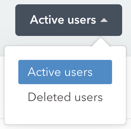 Active and deleted users toggle