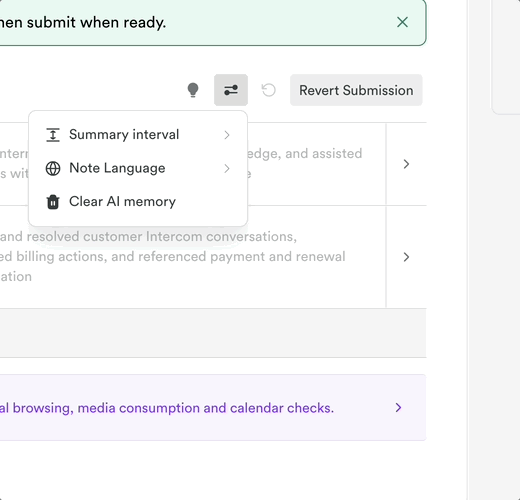 AutoSheet options and settings