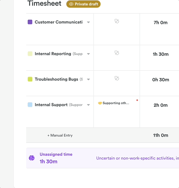 Reassigning activities in AutoSheet