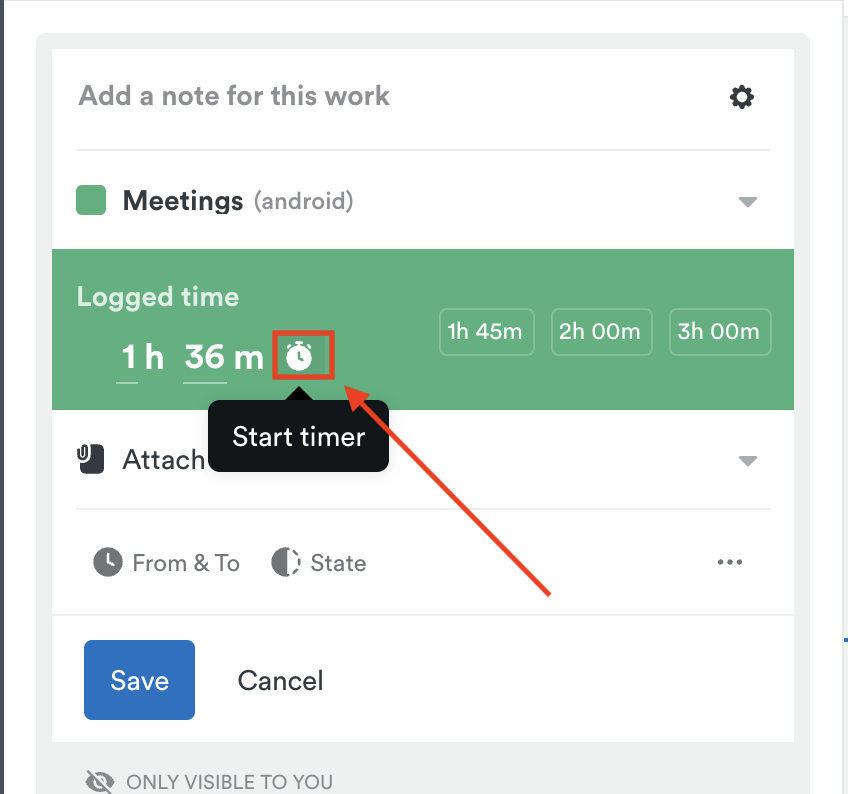 Using the timer to track time