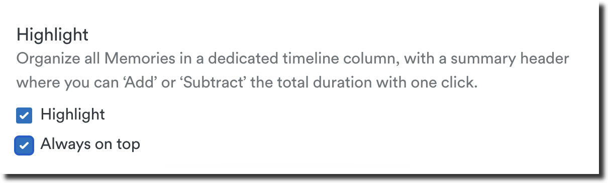 Highlight column feature