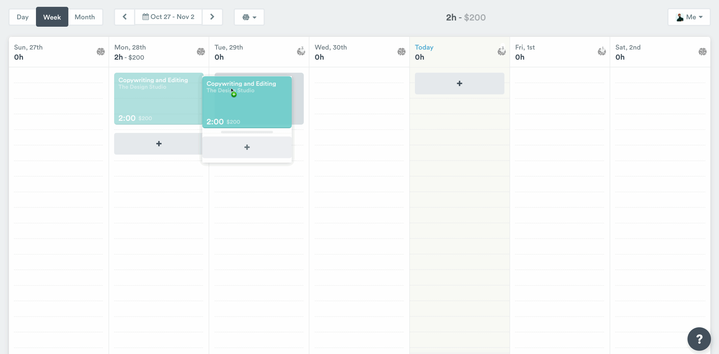 Copying entries with Alt+drag