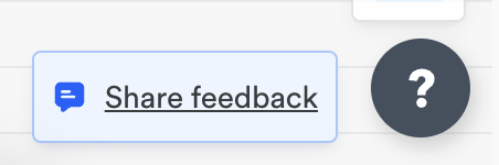 Feedback button in List View