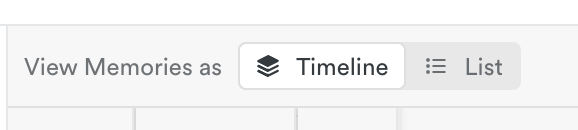 Toggle between List View and Timeline View