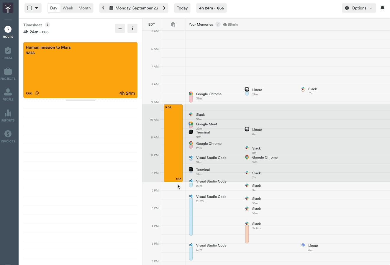 Adjusting entry duration