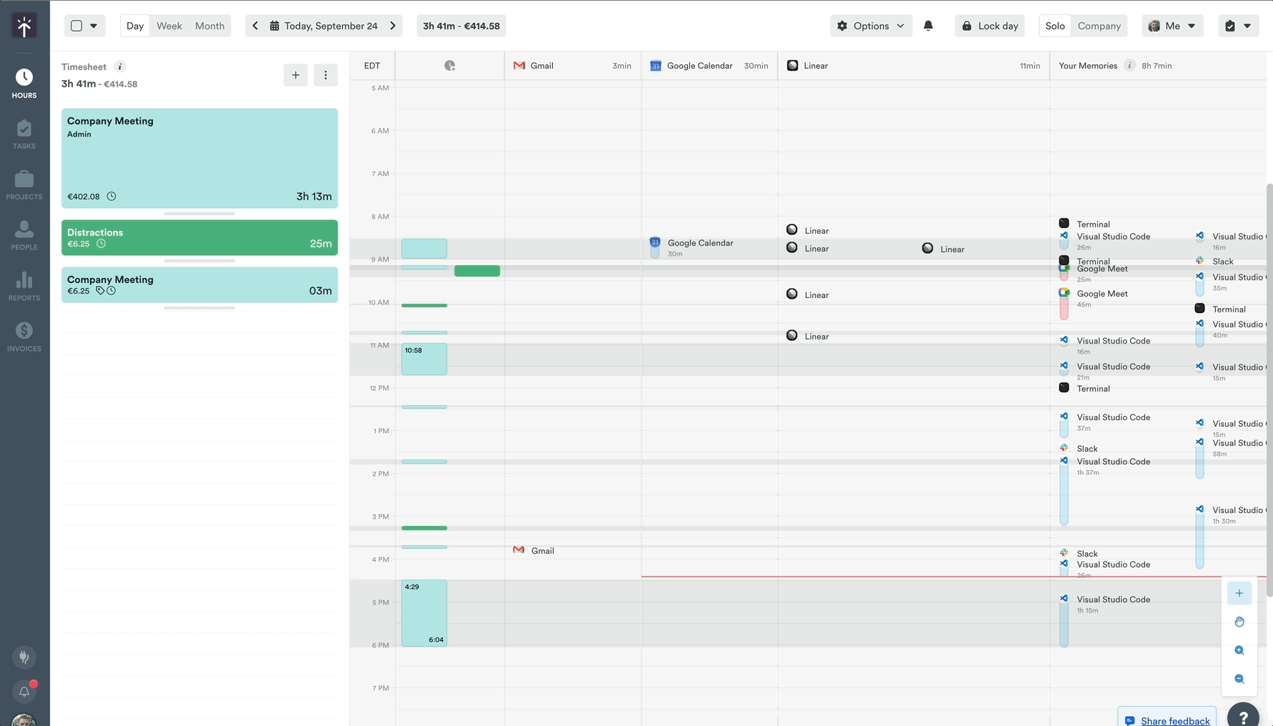 Hiding an app or activity