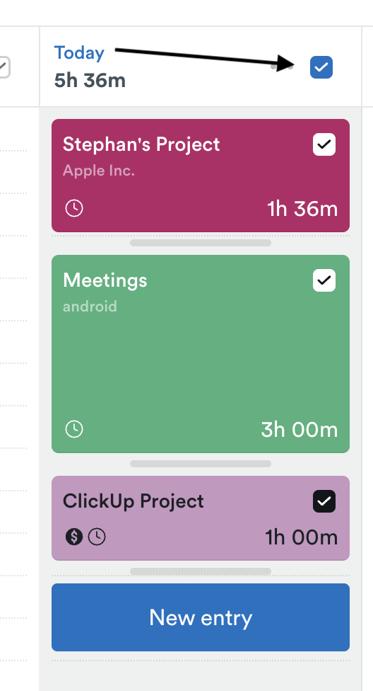 Select all entries for a day