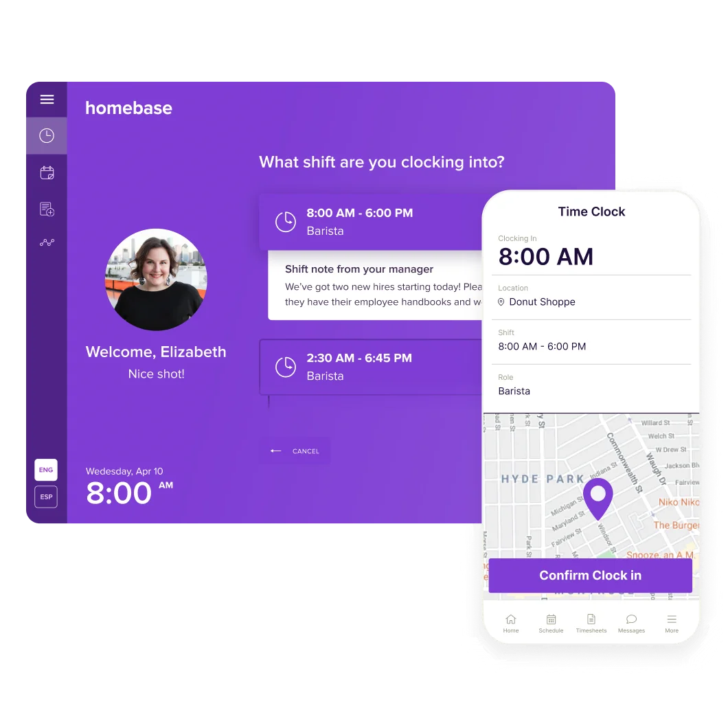 Time tracking in Homebase