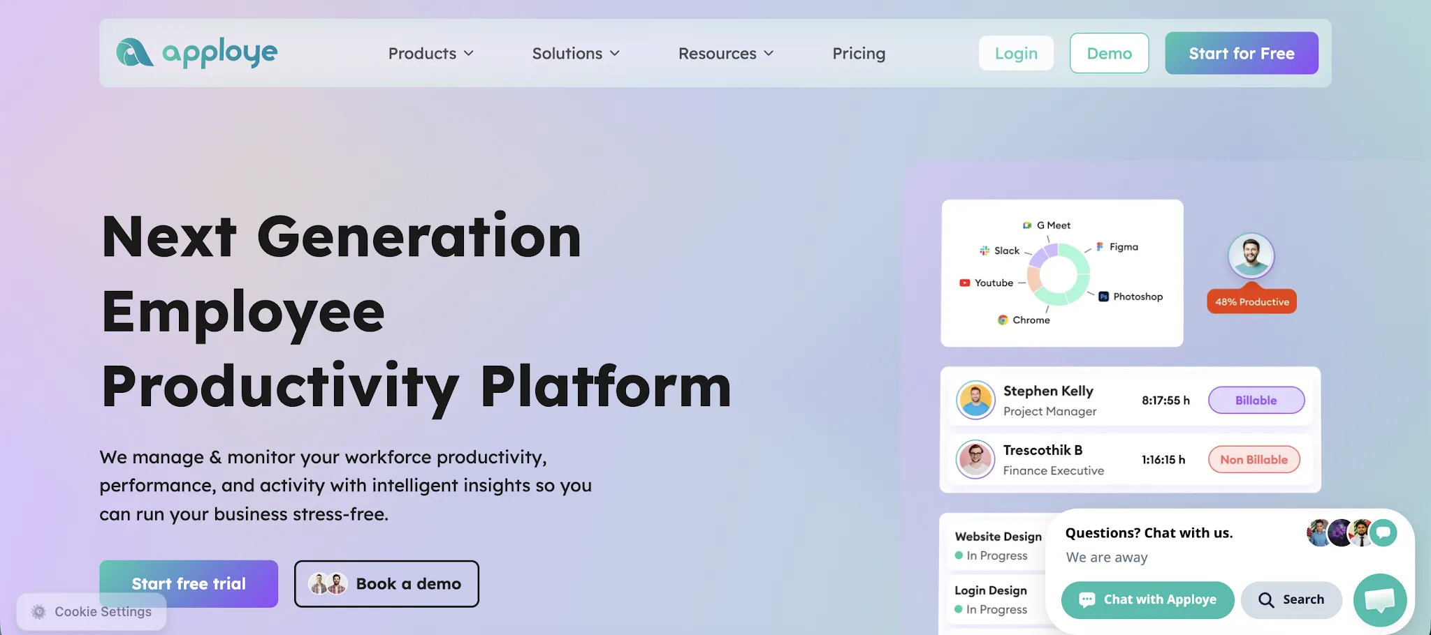 Apploye time tracking and productivity monitoring