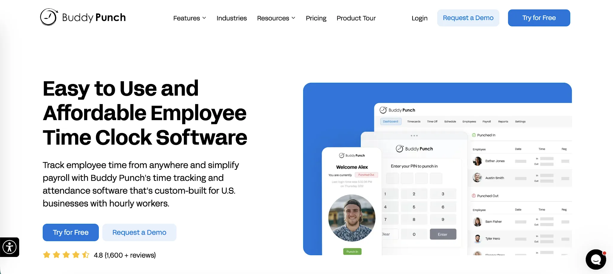 Buddy Punch employee time clock and scheduling