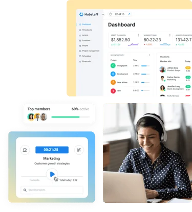 Hubstaff productivity monitoring dashboard