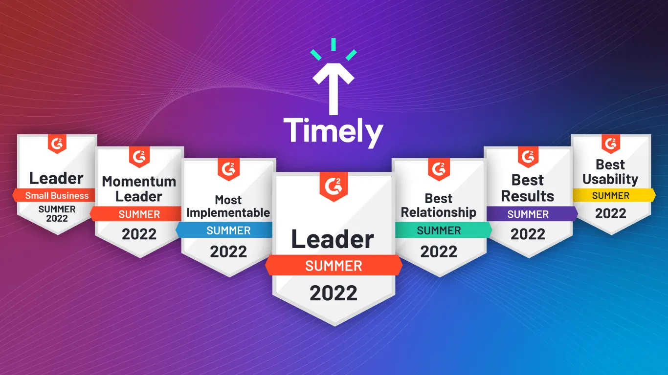 Summer ’22 brings more G2 awards to Timely 🥳☀️