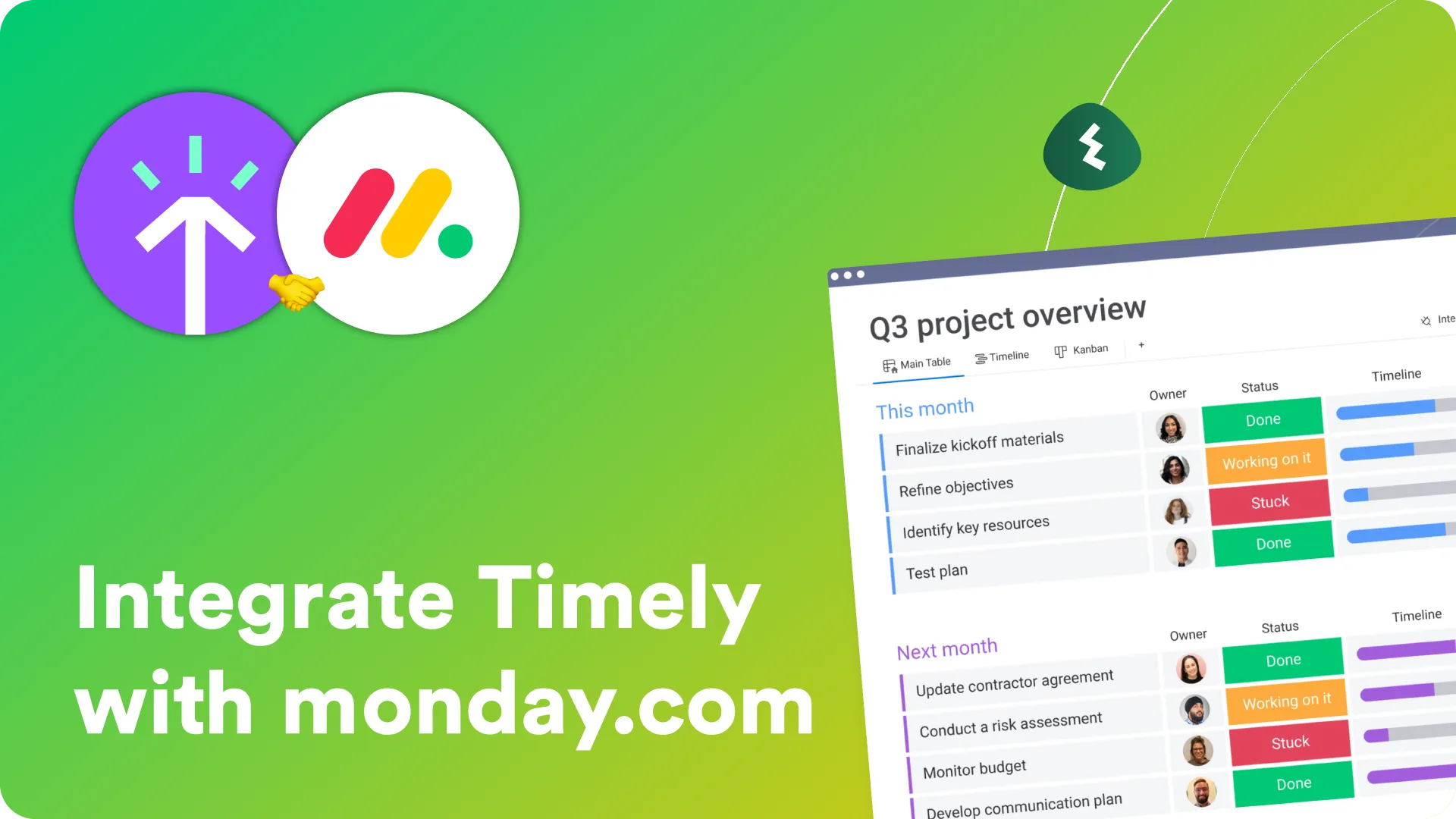 Timely and monday.com integration: a smarter way to work.