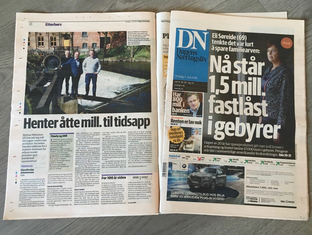 Timely in Dagens Næringsliv
