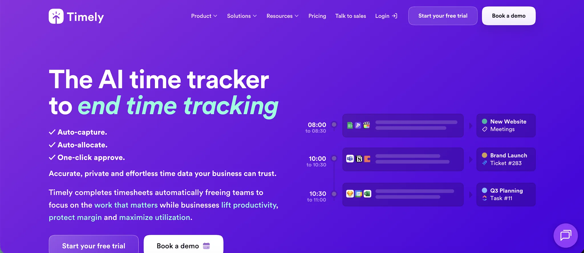 Timely is the best TimeCamp alternative for automatic time tracking