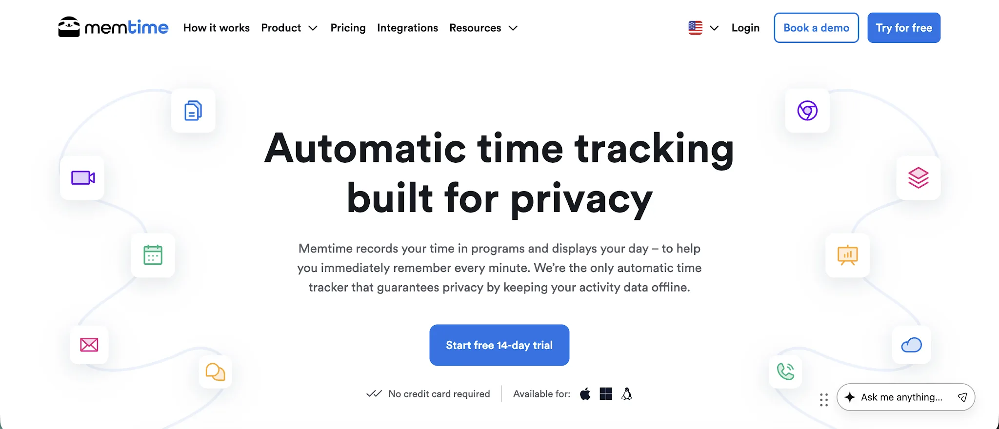 Memtime automatic desktop time tracking timeline