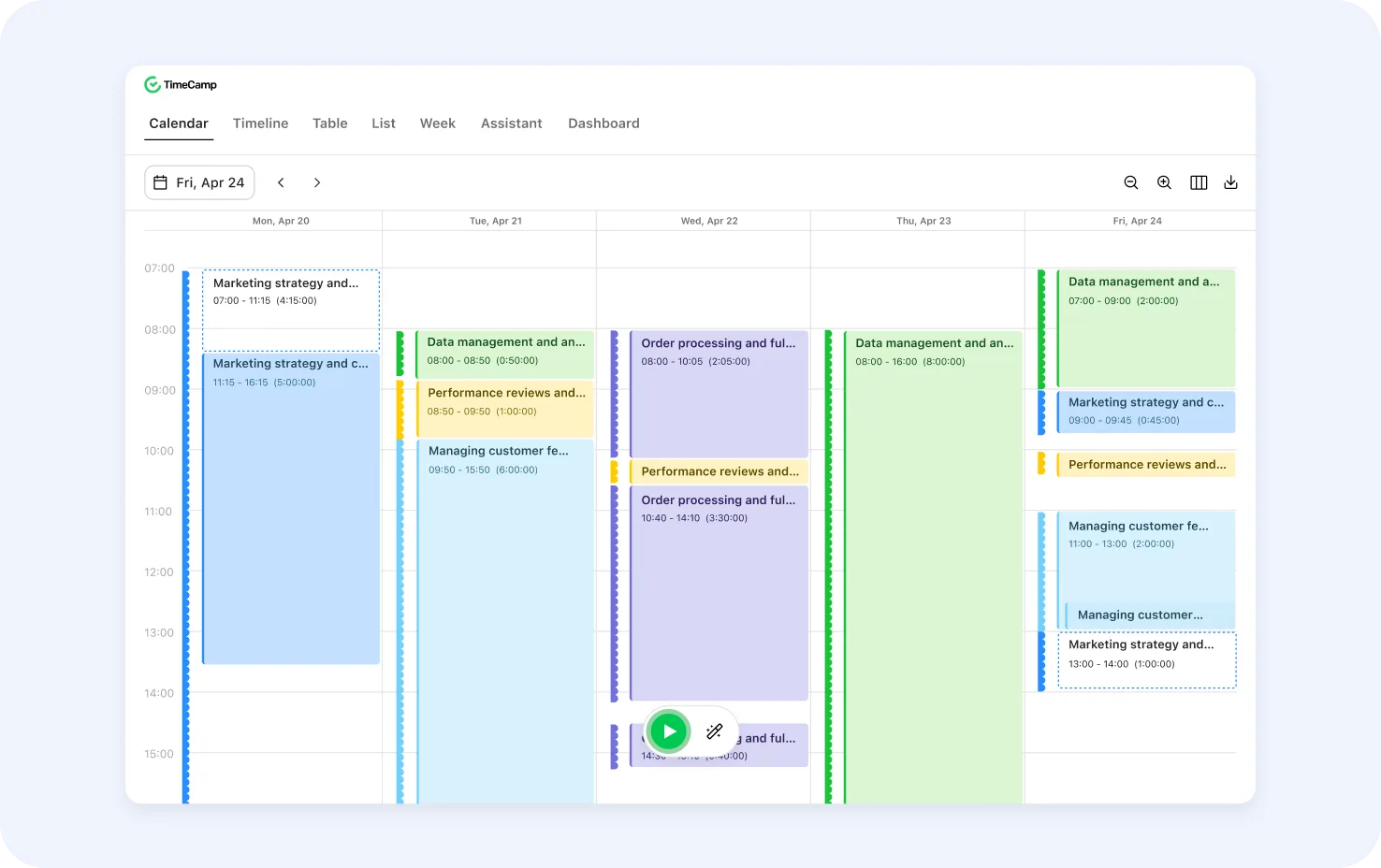 Automatic tracking options in TimeCamp and Clockify