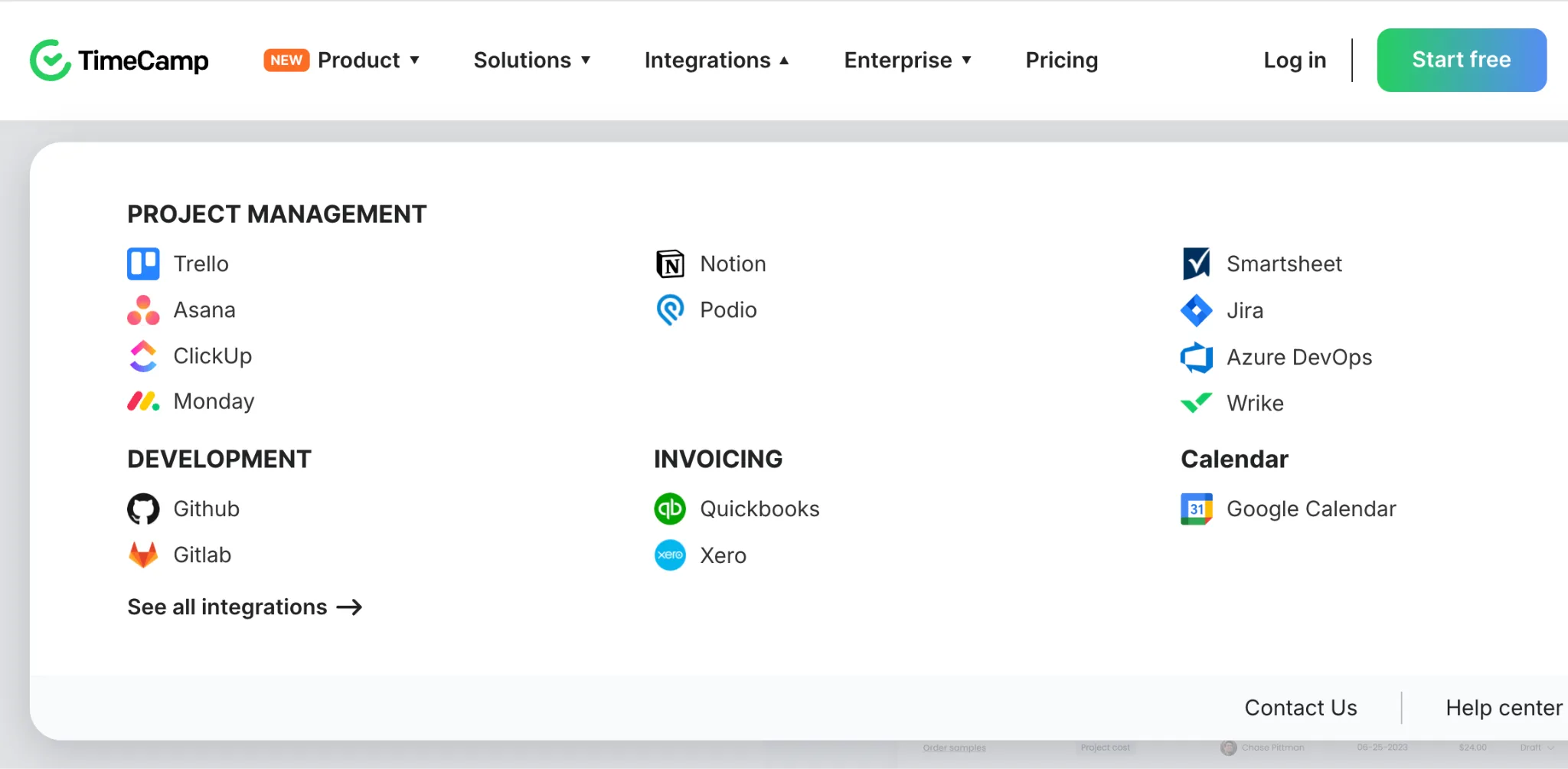 TimeCamp integrations library