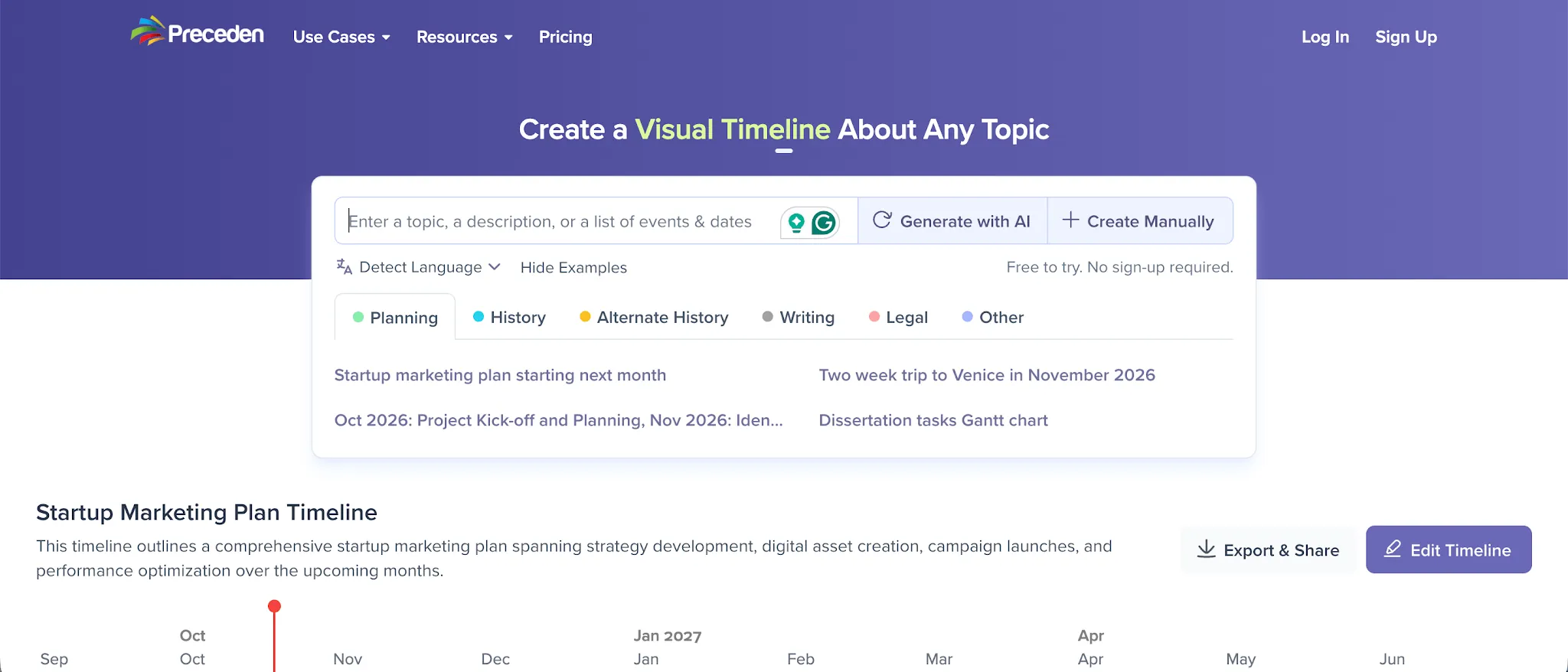 Timeline apps - Preceden