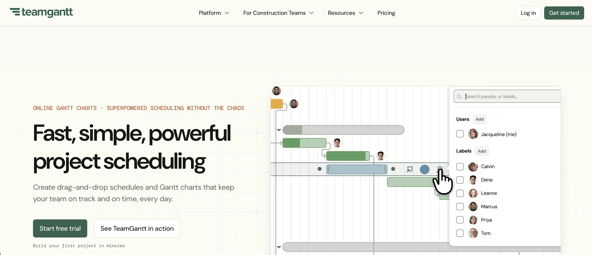 Timeline apps - TeamGantt